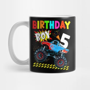 5th Birthday Boy Blaze 5 Year Old Monster Truck Bday Party Mug
